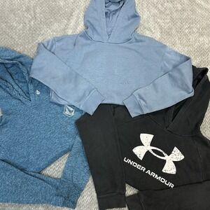 Youth Large Hoodies Under Armour Volcom Champion Hooded Sweatshirts Lot School